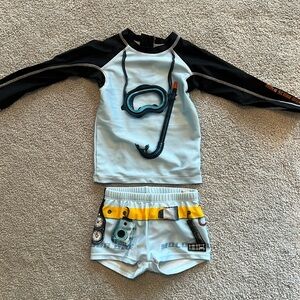 EUC Scuba Diving Rashguard & Swim Shorts (UPF 50+) 🚭